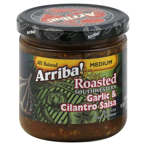 ARRIBA: Garlic & Cilantro Medium Salsa, 16 oz