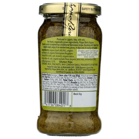 FILIPPO BERIO: Organic Classic Pesto, 6.7 oz