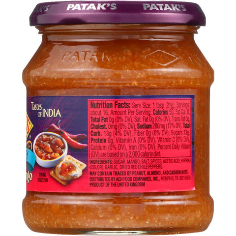 PATAK'S: Hot Mango Chutney, 12 oz