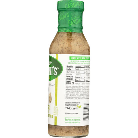 CARDINI'S: Light Greek Vinaigrette Dressing, 12 oz