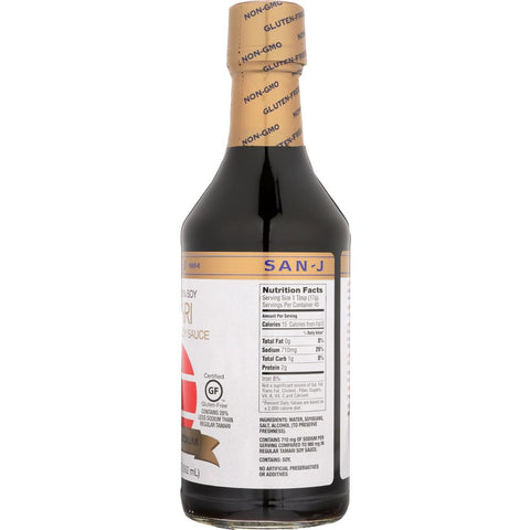 SAN-J: Reduce Sodium Tamari Soy Sauce, 20 oz