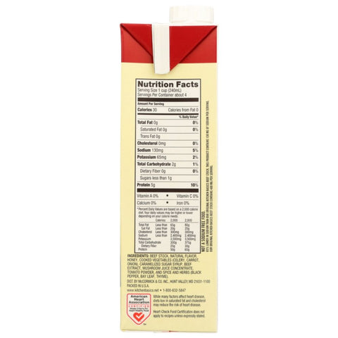 KITCHEN BASICS: Unsalted Beef Cooking Stock, 32 oz