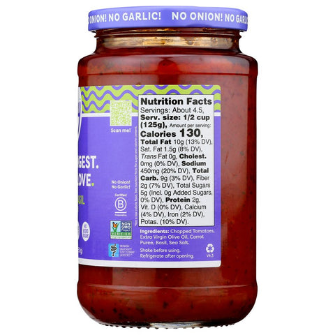 FODY FOOD CO: Tomato & Basil Pasta Sauce, 19.4 oz