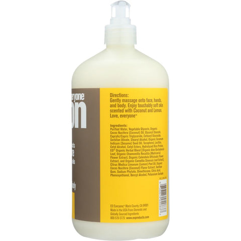 EO PRODUCTS: Everyone 3-in-1 Coconut + Lemon Lotion, 32 oz