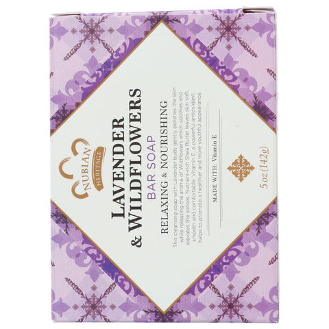 NUBIAN HERITAGE: Lavender & Wildflowers Bar Soap, 5 oz