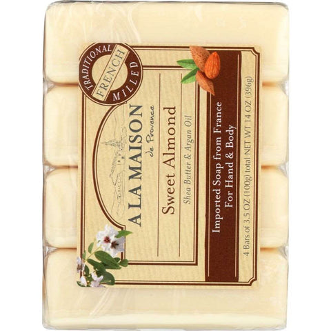 A LA MAISON: Sweet Almond Bar Soap Value Pack, 14 oz