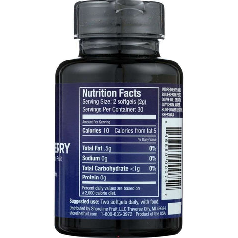 CHERRY BAY WELLNESS: Wild Blueberry Supplement Softgels, 60 sg