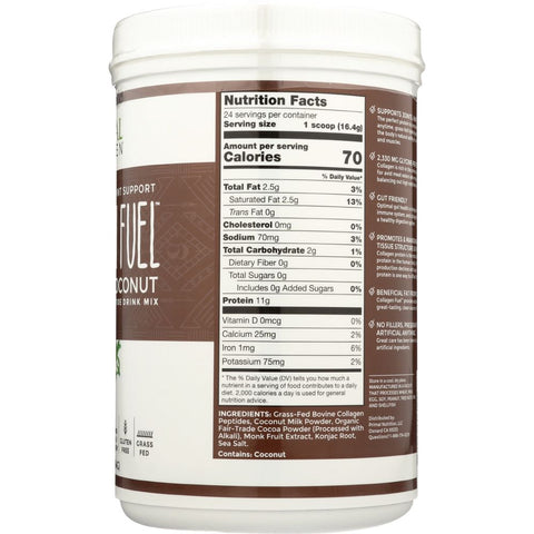 PRIMAL KITCHEN: Collagen Fuel Chocolate Coconut, 13.9 oz