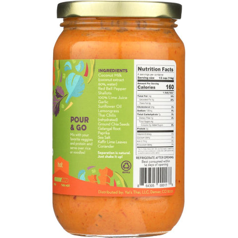 YAIS THAI: Thai Coconut Curry Red, 16 oz