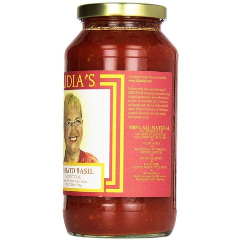 LIDIAS: Sauce Pasta Tomato Basil, 25 oz