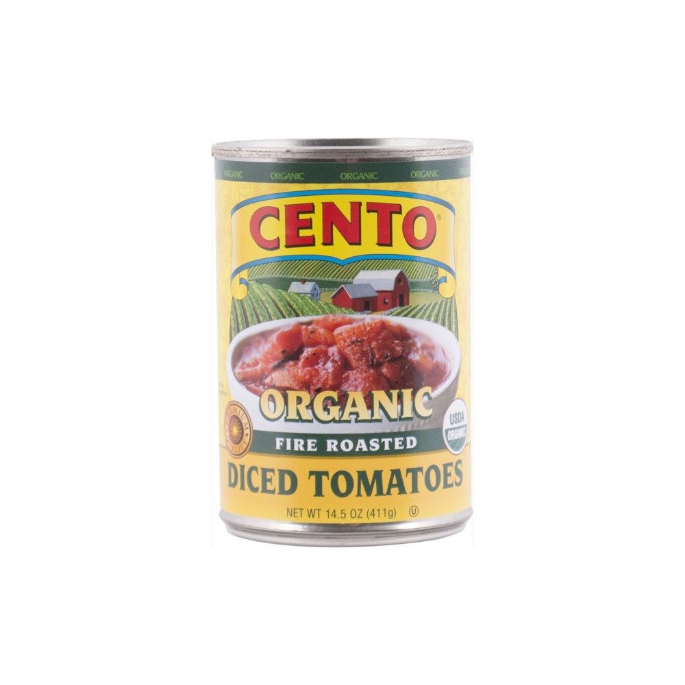 CENTO: Organic Fire Roasted Diced Tomatoes, 14.5 oz