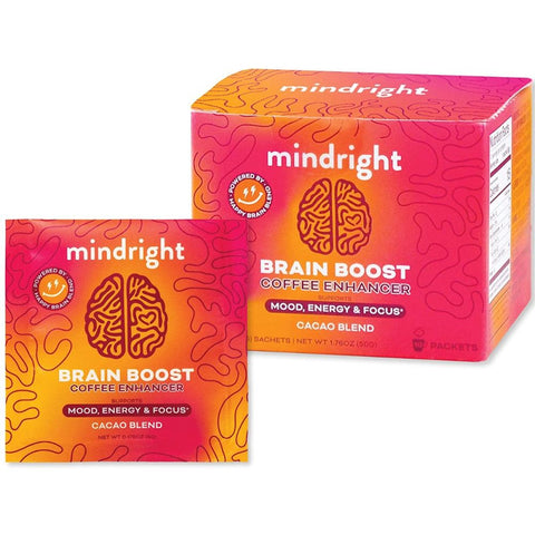 MINDRIGHT: Brain Boost Coffee Enhancer Poweder, 10 ea