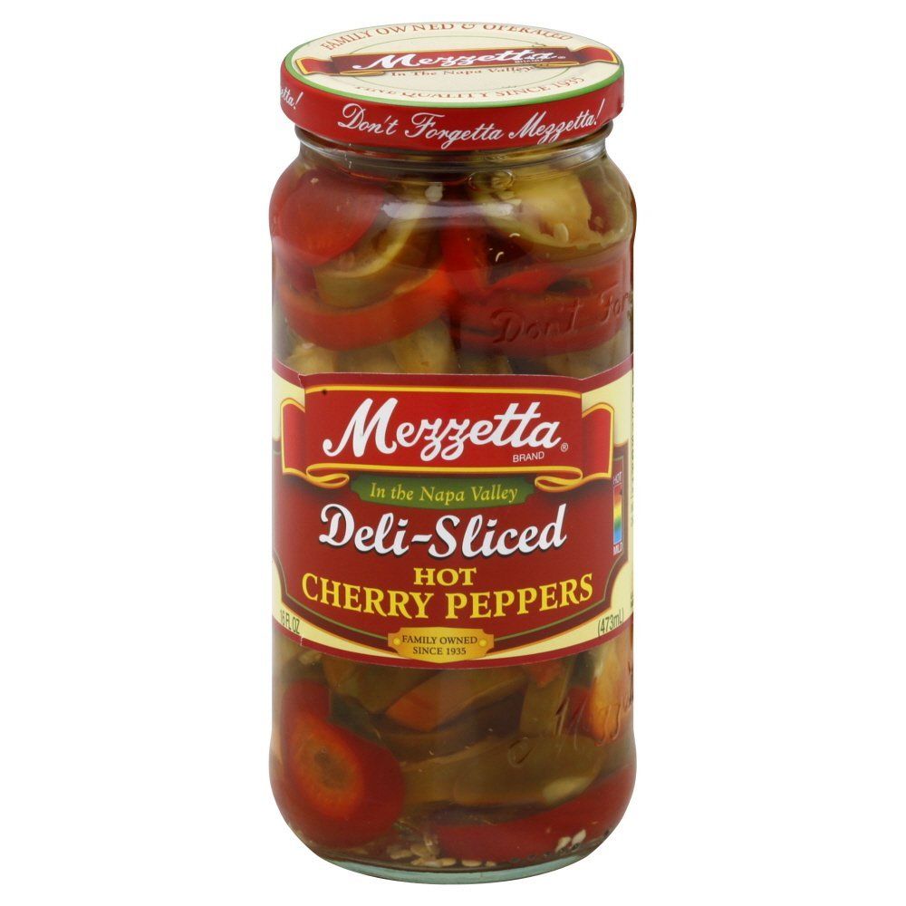 MEZZETTA: Deli Sliced Hot Cherry Peppers, 16 oz