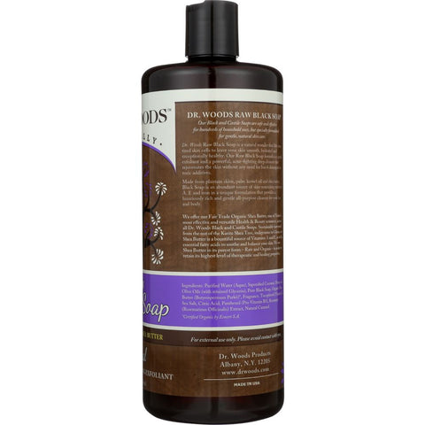 DR WOODS: Naturally Raw Black Soap with Shea Butter Original, 32 oz