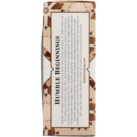 NUBIAN HERITAGE: Bar Soap Raw Shea Butter with Soy Milk Frankincense and Myrrh, 5 oz