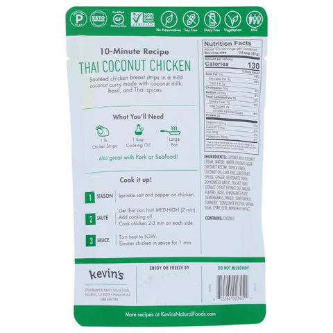 KEVINS NATURAL FOODS: Thai Coconut Sauce, 7 oz